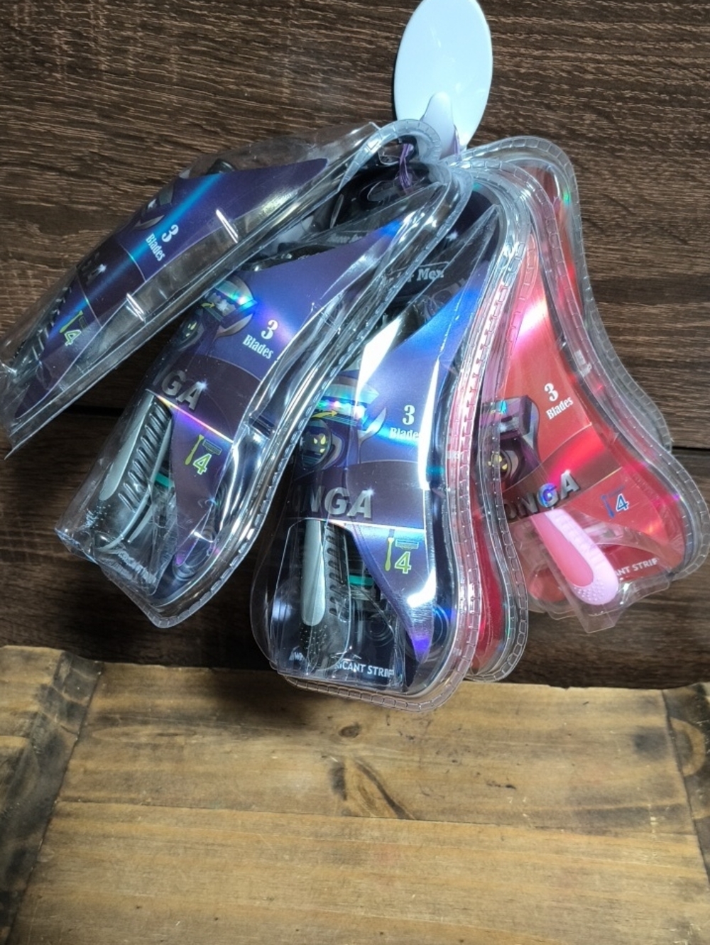 Kong Pink Women's  And Men's 3-Blade Razor Pack